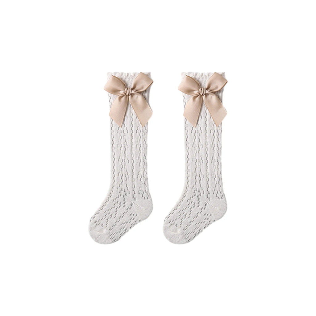 Mini Bow Mesh Knee Socks
