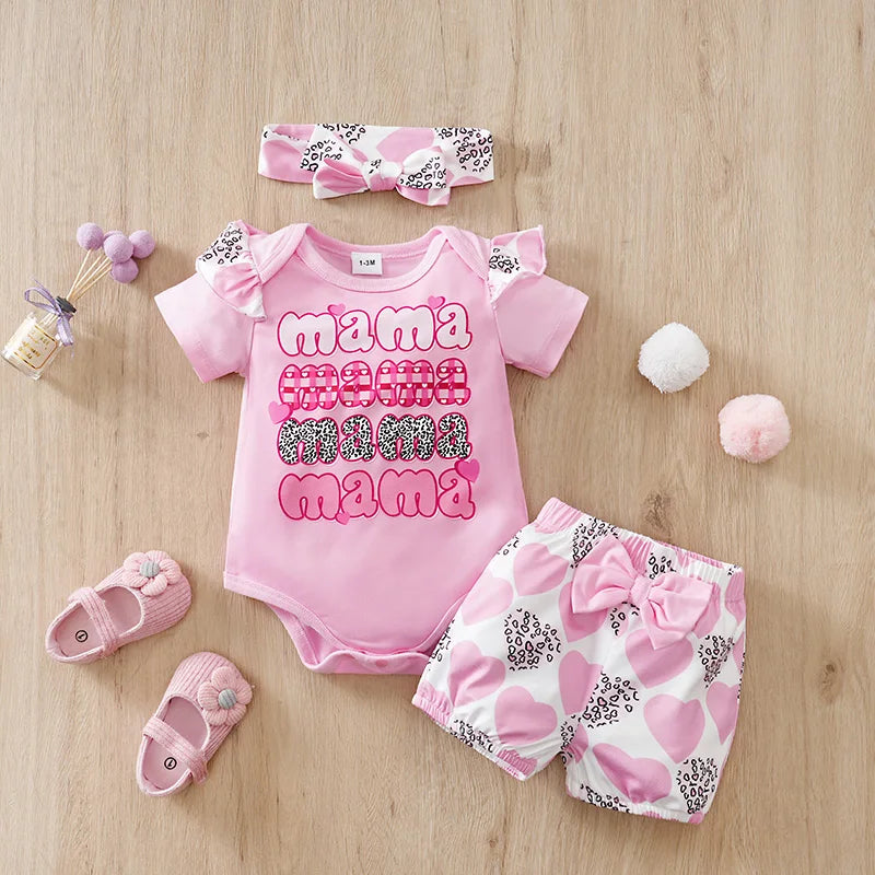 Mini Heart Bow 3-Piece Set