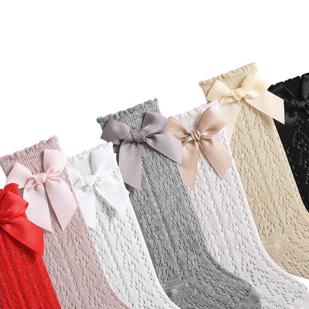 Mini Bow Mesh Knee Socks