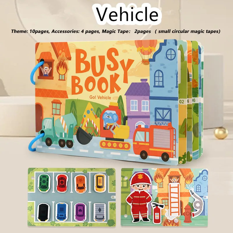 Mini Busy Book – Animals, Cars & Dinos
